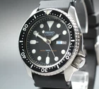 New Strap Vintage 1982[Exc+5] Seiko 7548-7000 Diver's Black Dial Qz Men's Watch