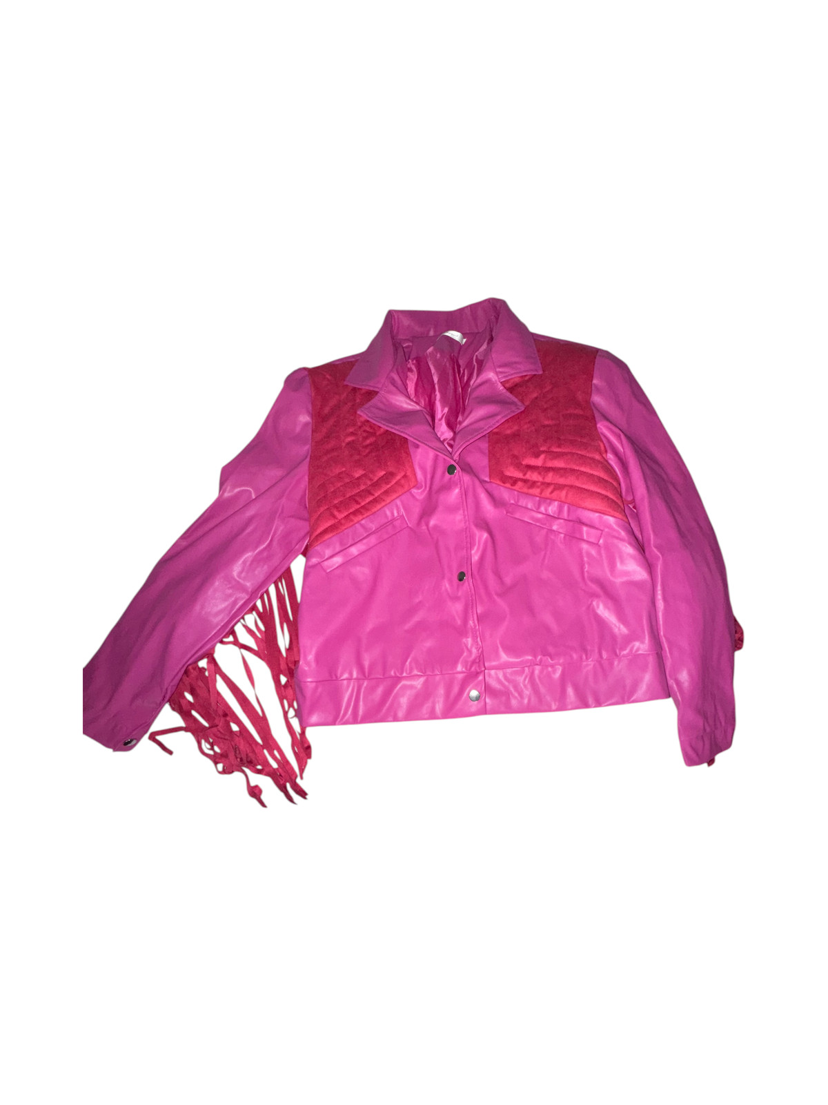 Chaqueta Barbie’s Kendom Rosa Flecos con Acentos Acolchados