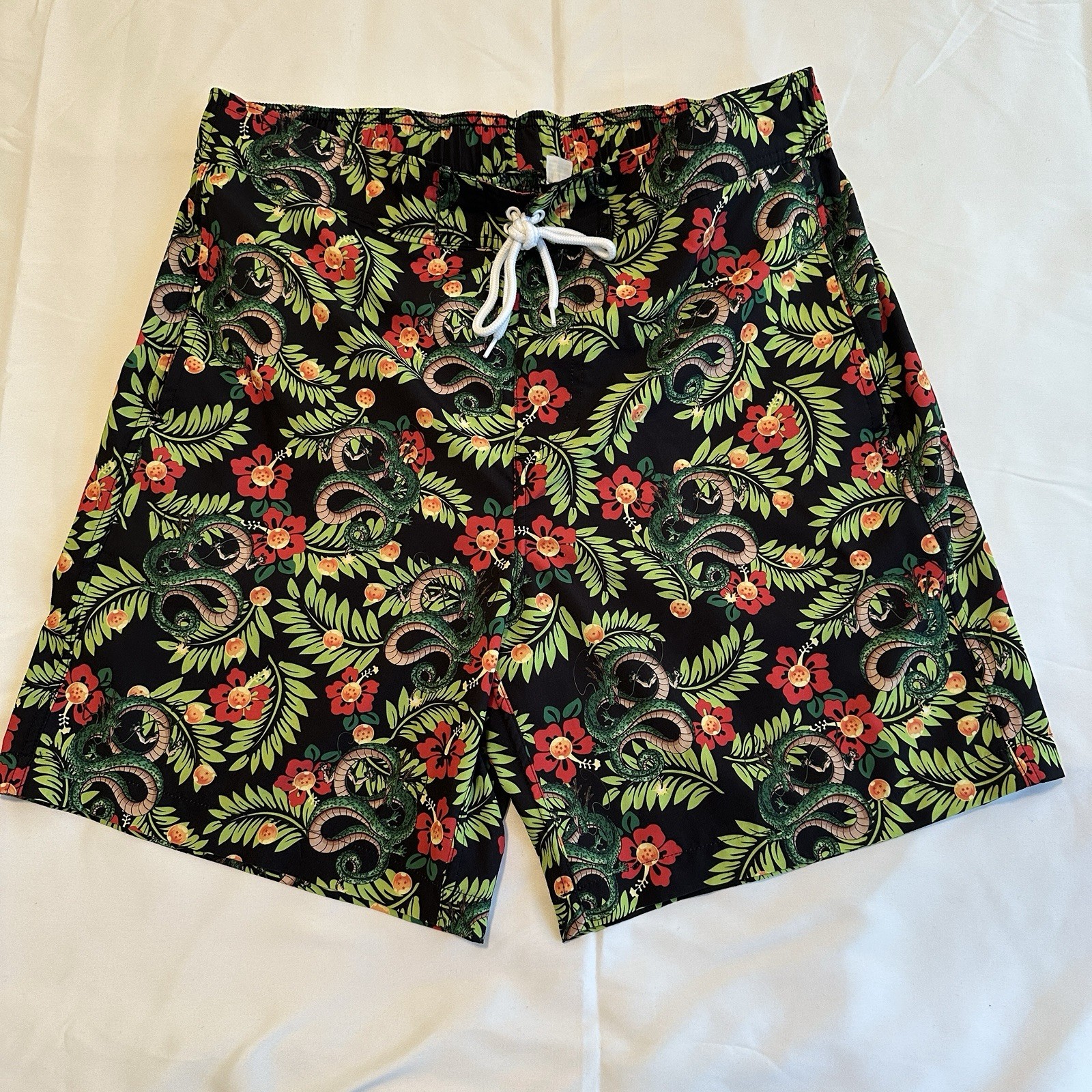 Bañador DragonBall Z Board Shorts Forrado Negro Verde Dragón