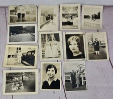 1930-40s Lot ot 12 Snapshots Women Travel Military Car Children Some Identified