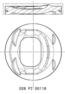 MAHLE 028 PI 00118 002 Piston for AUDI,SEAT,SKODA,VW