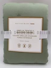 Pottery Barn Teen Amelia Tencel Quilted Sham Sage Green Standard J1017
