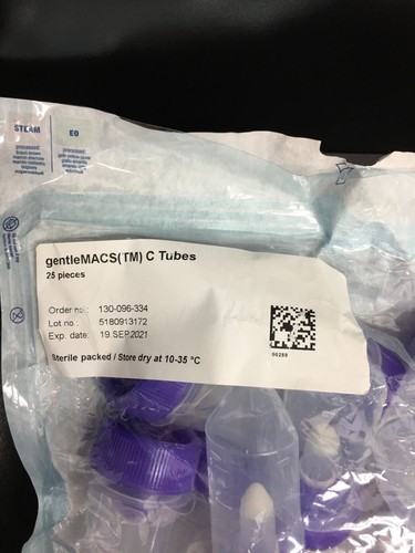 Miltenyi Biotec Cat No 130-096-334 gentleMACS C Tubes 25 Pieces Lot 2 PKS - Picture 17 of 24