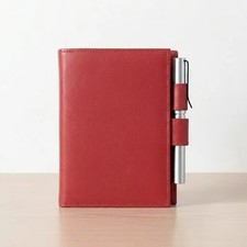 Leather cover for A6 Hobonichi Techo red