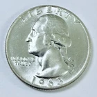 1963-D WASHINGTON QUARTER 90% SILVER BEAUTIFUL BU UNC UNCIRCULATED #8100