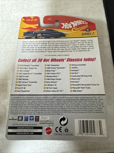 Hot Wheels Hot Bird Classics Series 2 #24 of 30 Black 2006 Cracked Blister - Bild 2 von 3