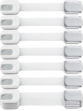 Child Safety Strap Locks for Cabinets, Drawers  Appliances - 10 Pack