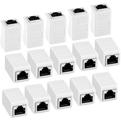RJ45 Kupplung Cat7, 15 Stück Kupplung Verbinder, Kabel Verlängerung, LAN Verb...