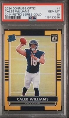 Caleb Williams - 2024 Donruss Optic Retro Gold /10 - PSA 10!