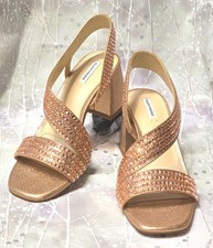 Alex Marie Brinda Rhinestone Slingback Dress Sandals - Rose Gold Size 7 NIB
