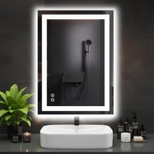 24.1"x32.1" LED Bathroom Mirror Smart Anti-Fog Bathroom Vanity Mirror W/ Front
