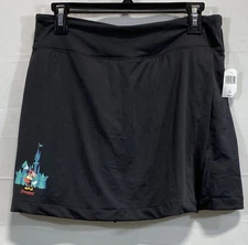 Disney Women Black Skort Skirt Medium All-Season New with Tags Kidney Logo