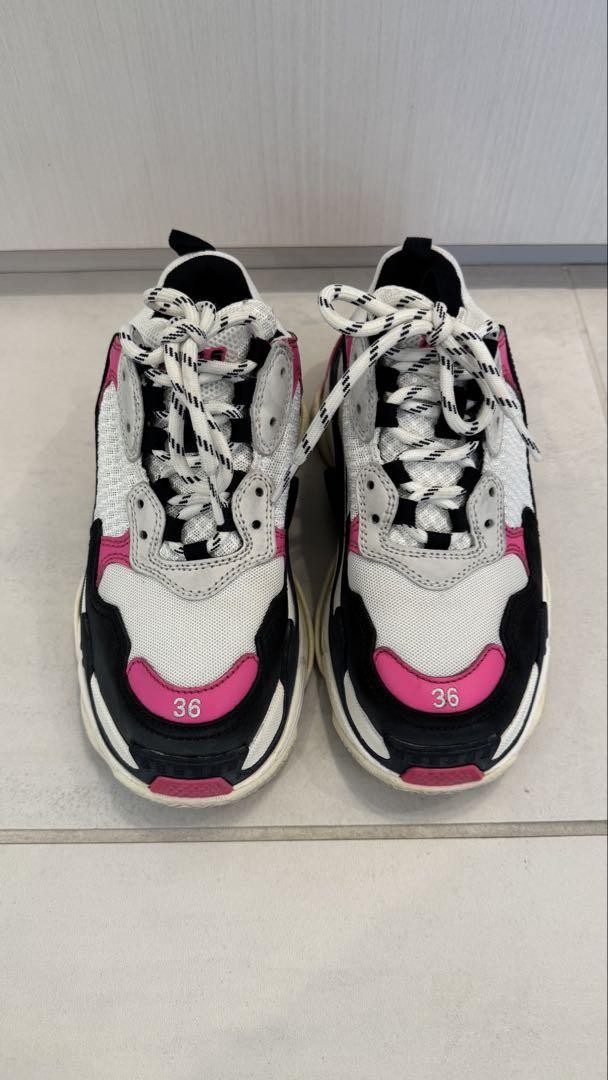 BALENCIAGAスニーカー　36 バレンシアガ トリプルS フェイクレザー スニーカー 36