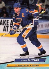 GARTH BUTCHER 1992-93 Fleer Ultra #184 St. Louis Blues Defense Hockey Card