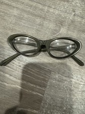 Vintage 1950s Iris Cat Eye Glasses Green NOS USA 46-22 Eyeglass Frames