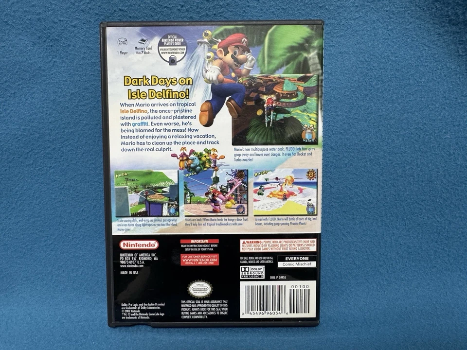 Super Mario Sunshine Nintendo GameCube 2002 Complete with Manual CIB - Image 2 of 4