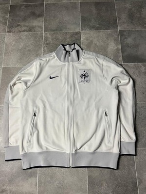 Vintage Nike Jacke Frankreich Rückprint weiß/grau (L)