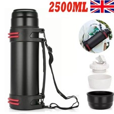Large 2.5L Stainless Steel Flask Hot&Cold Tea Drink Thermos Vacuum Bottle Handle