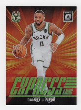 2024-25 Optic Damian Lillard Express Lanes Lime Green Prizm  166/199