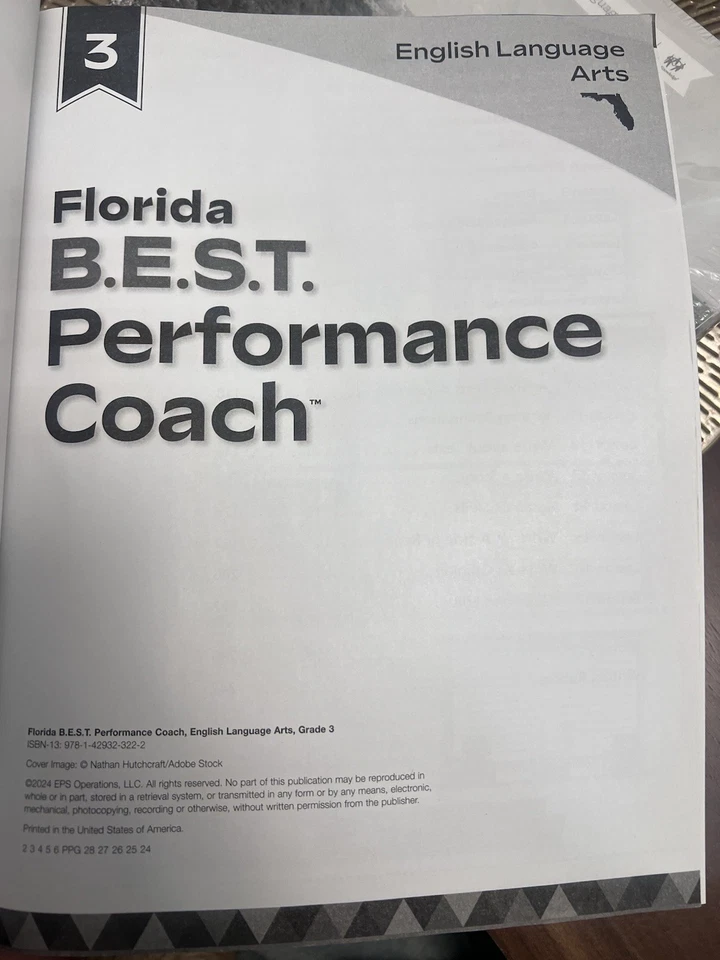 Florida B.E.S.T Performance Coach, English Language Arts, Grade 3 - Image 3 of 4