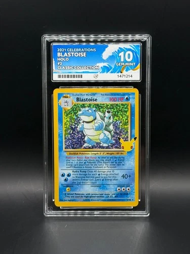 Pokémon TCG Blastoise Celebrations 25th Anniversary Edition PERF SUBS ACE 10