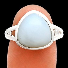 Natural White Opal 925 Sterling Silver Ring s.9 Jewelry R-1005