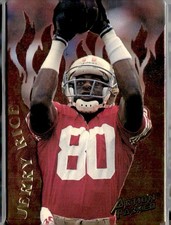 1994 Action Packed Football Jerry Rice Catching Fire Card #R1