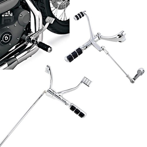 Chrome Forward Controls Pegs Levers Linkages Compatible with Harley Sportster... - Picture 7 of 9