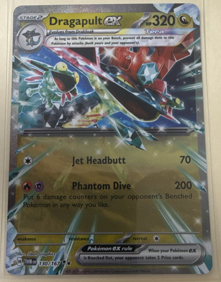 Pokemon TCG Dragapult ex 130/167 Twilight Masquerade SV06 Double Rare ex Holo NM