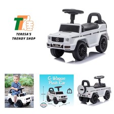 Kids Outdoor Stroller Mercedes G-Wagon Push Car with Working Lights, Horn, an...