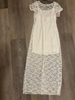 Wild Fable Off White Lace Maxi Dress Scoop Neck Cap Sleeve Floral Size S | eBay Wild Fable Off White Lace Maxi Dress Scoop Neck Cap Sleeve Floral Size S | eBay