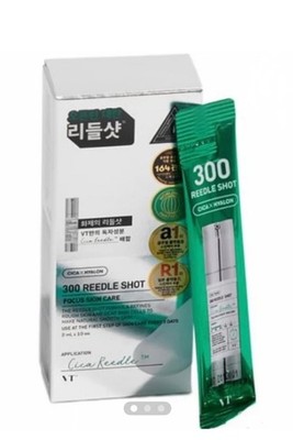 VT Reedle Shot 300 Facial Boosting First Ampoule 10 Stick Pouches-2mL. ea. NIB