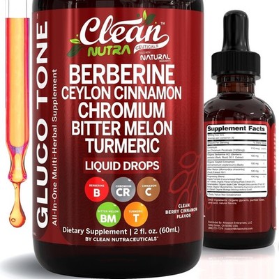 Berberina Liquida Gotas, Berberine Drops with Ceylon Cinnamon, Bitter Me