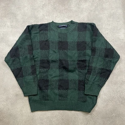 Pull Tommy Hilfiger pour homme, grand pull à carreaux en laine mélangée d'agn... - Photo 1/4