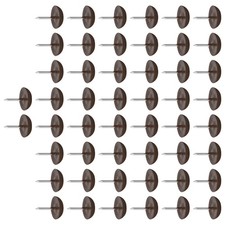 50X Nail-On Furniture Glides 14.5mm Dia. Chair Leg Floor Protector Brown