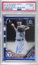 2019 Bowman Draft Chrome Pick Blue Refractor Ryan Garcia PSA 9 MINT Auto 8d2