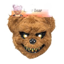 19356 - Killer Bear Brown Furry Mask For Costume Accessories And Halloween Parti