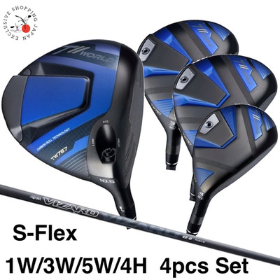 HONMA Golf Tour World TW767 Club Set 4pcs 1W/3W/5W/4H S-Flex Vizard EZ-C Shaft