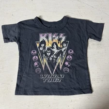 Infant Toddler Kids Unisex KISS World Tour 2022 18M Short Sleeve Shirt Rock Band