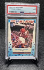1989 Fleer Sticker #3 Michael Jordan PSA 7