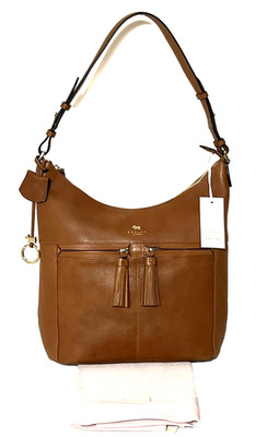 Radley Handtasche Schultertasche Medium Postmans Park dunkelbraun Leder Einhand