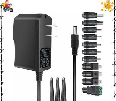 Universal 5V 1A 2A ac Adapter Power Supply Cord with 8 DC Plug Tips AC to DC5...