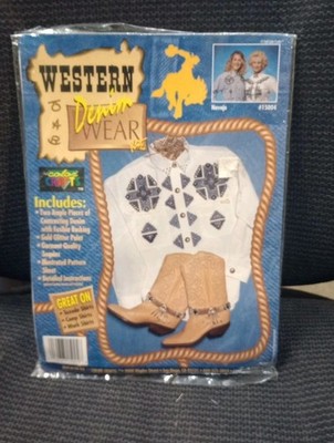 Full Color Crafts Western Denim Wear Appliqué Embellish Kit Navajo 15004 NEW