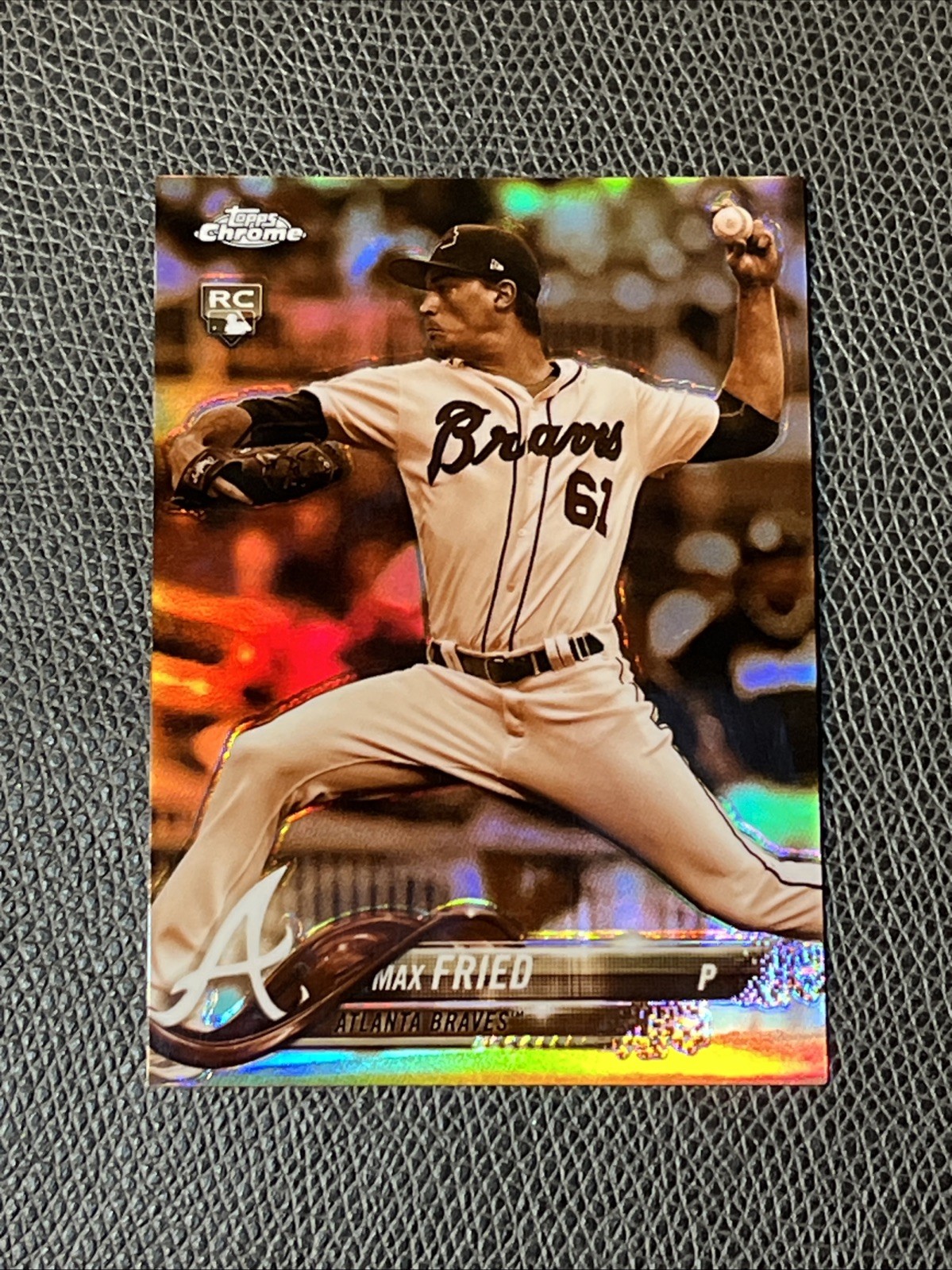 Max Fried Rookie RC Sepia Refractor 2018 Topps Chrome #66 Atlanta Braves