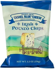 Trader Joe's Cashel Blue Cheese Irish Potato Chips Lot of 2x5.5 oz Bags