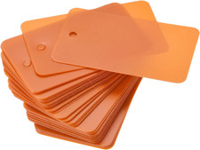 MECCANIXITY Blank Waterproof Eyelet Hole Plastic Shipping Tags, for Product Iden
