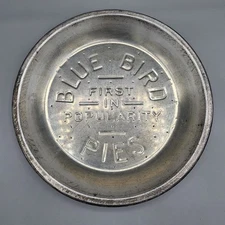 Vintage Blue Bird First in Popularity Pie Pan Metal Round Tin Pan