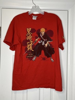 Vintage Y2K Ripple Junction Bleach T-Shirt Red Medium Ichigo Kurosaki Anime