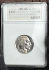 1937 BUFFALO NICKEL 5C ANA MS65 old ANA slab holder