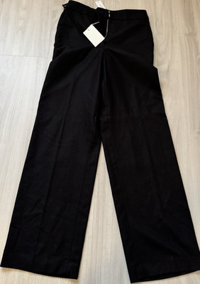 Aritzia Wilfred Black Limitless Wide-Leg High-Rise Pants Women's Regular